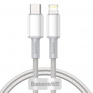 USB-C v Lightning pleten kabel Baseus "Smart" s polnjenjem PD 20W - 2m - bel