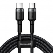 USB-C v USB-C pleten kabel Baseus "Cafule" 100W - 2m - črn