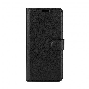 Etui "Litchi" za Samsung Galaxy S21 - črn