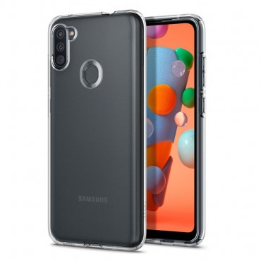 Ovitek Spigen "Liquid Crystal" za Samsung Galaxy A11 - crystal clear
