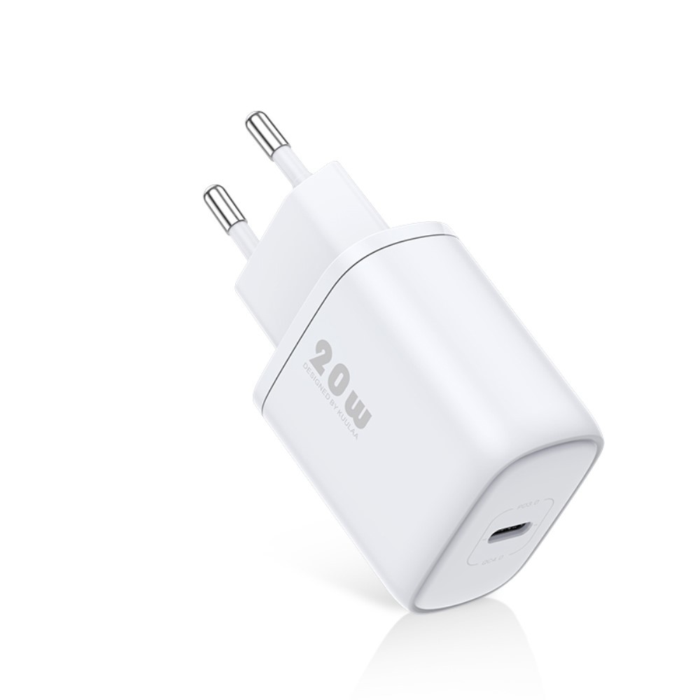 Stenski polnilni adapter "Smart Charge" s QC4.0 in Power Delivery 20W USB-C vhodom za hitro polnjenje - bel