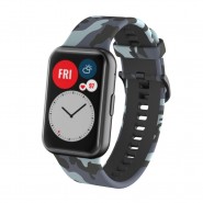 Silikonski pas "Camo" za Huawei Watch Fit - siv