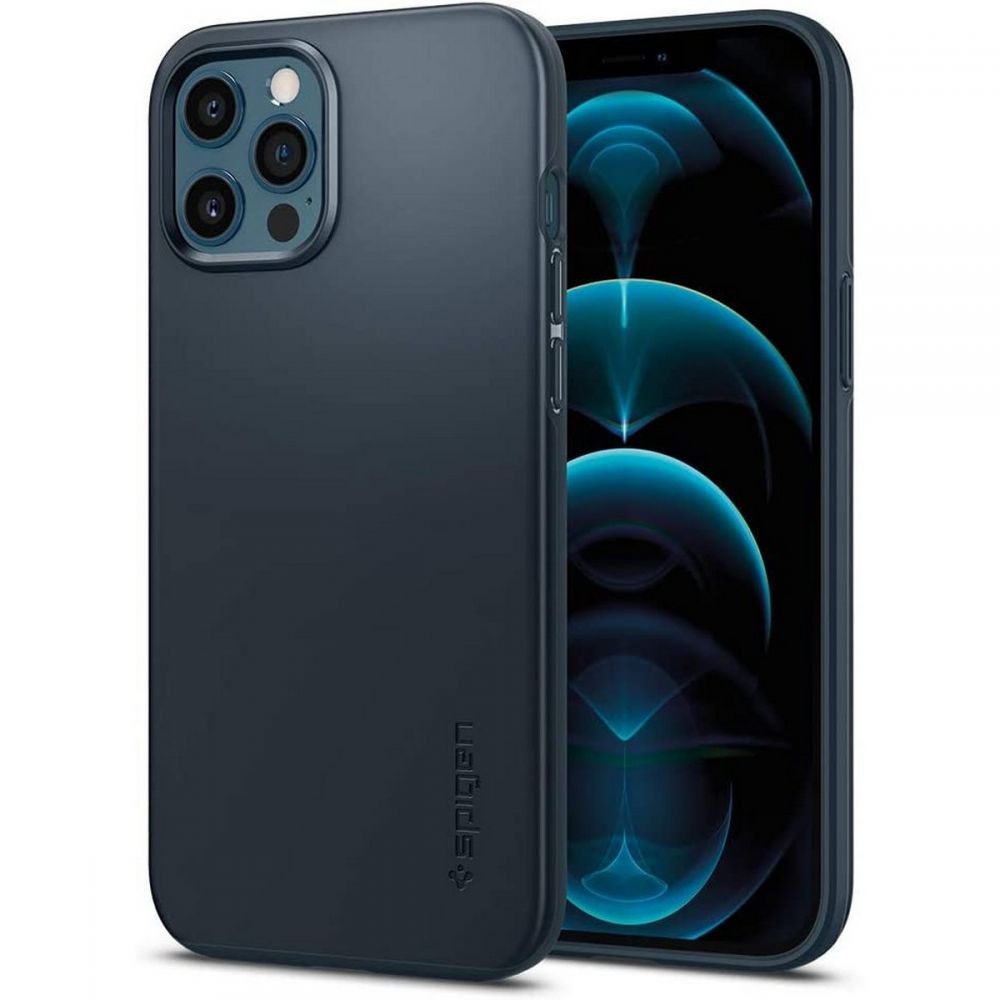 Ovitek Spigen "Thin Fit" za iPhone 12 Pro Max - metal slate