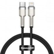 USB-C v Lightning pleten kabel Baseus "Cafule Metal" s polnjenjem PD 20W - 25cm - črn