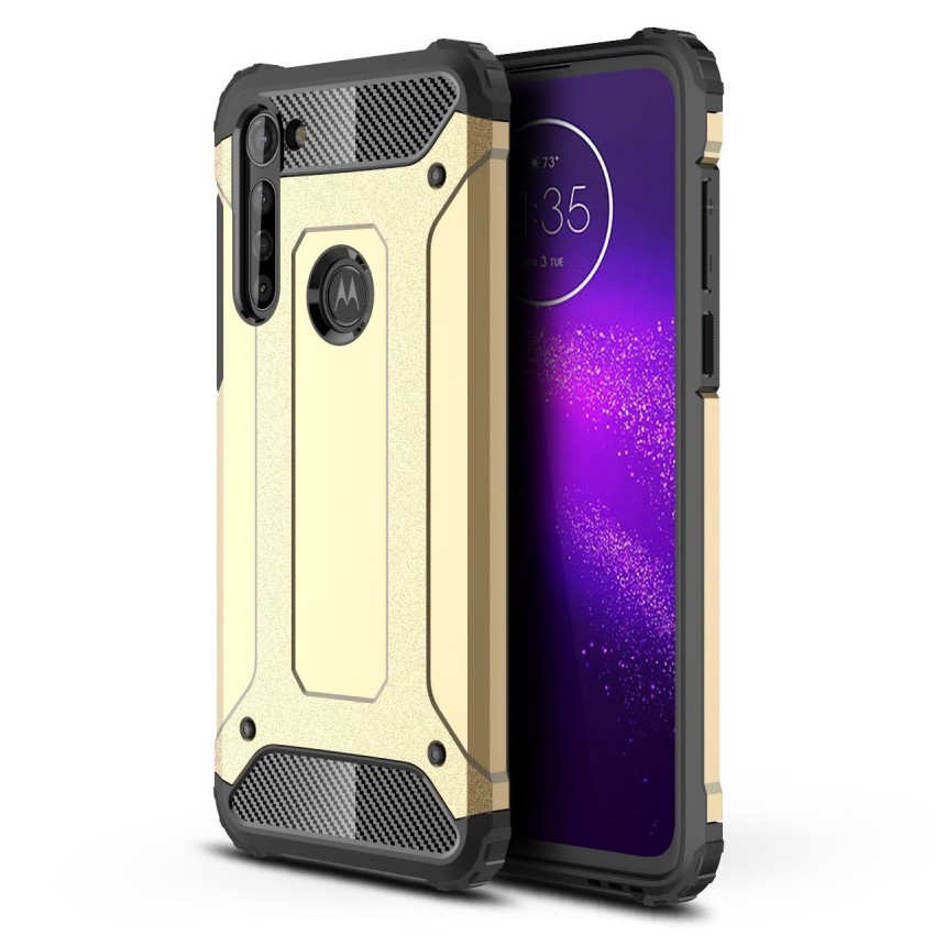 Robusten ovitek "Rock" za Motorola Moto G8 Power - zlate barve