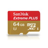 SanDisk Mikro SDXC Extreme PLUS spominska kartica Class 10 - 64GB