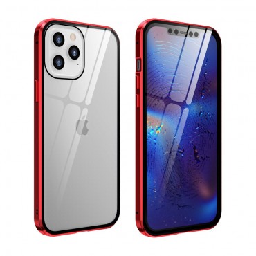Magnetni Full-body ovitek "Stronghold" za iPhone 12 Pro Max - rdeč Magnetni Full-body ovitek "Stronghold" za iPhone 12 Pro Max - rdeč
