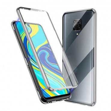 Magnetni Full-body ovitek "Stronghold" za Xiaomi Redmi Note 9S / Redmi Note 9 Pro / Redmi Note 9 Pro Max - srebrn