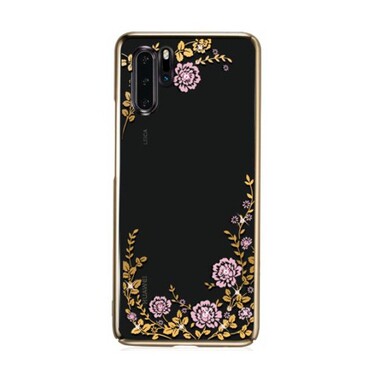 Premium ovitek "Flora" s Swarovski kristali za Huawei P40 - zlate barve