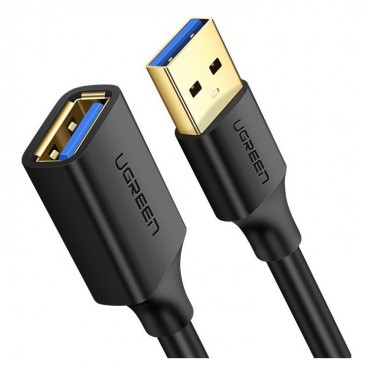 USB v ženski USB kabel Ugreen "Connect" - 1m - črn