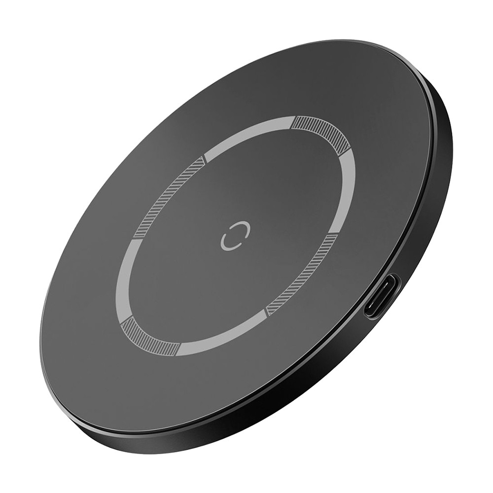 Brezžična QI polnilna postaja Baseus "Simple" za hitro polnjenje vseh telefonov serije iPhone 12 - črna
