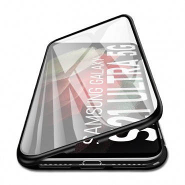 Magnetni Full-body ovitek "Stronghold" za Samsung Galaxy S21 Ultra - črn