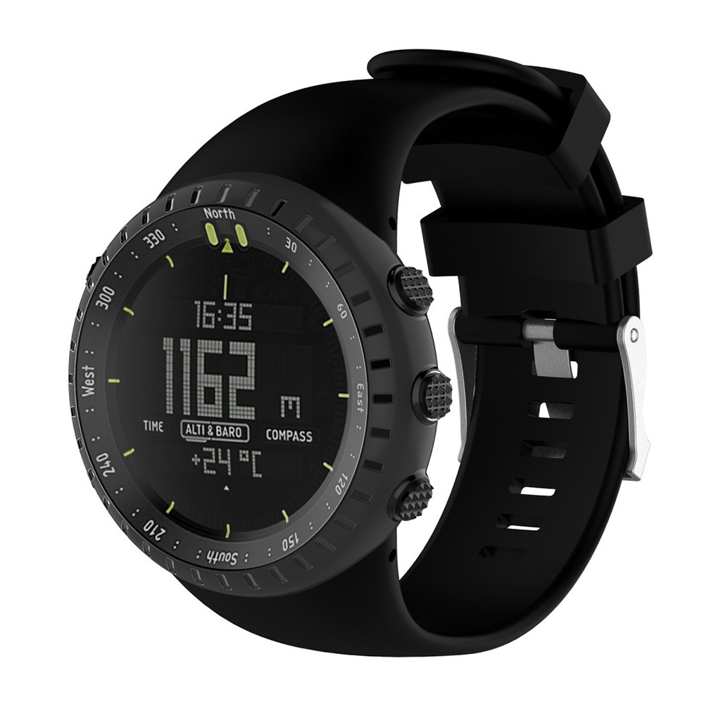 Silikonski pas za uro Suunto Core "Smooth" s priborom za menjavo - črn