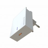 Stenski polnilni adapter Swissten Travel Charger z PD USB-C 20W polnilnim izhodom in priročno režo za odlaganje naprave - bel Stenski polnilni adapter Swissten Travel Charger z PD USB-C 20W polnilnim izhodom in priročno režo za odlaganje naprave - bel