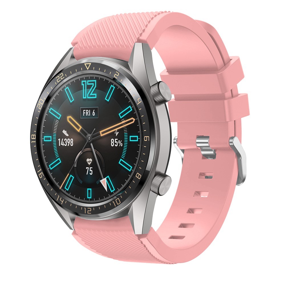 Silikonski pas "The Grip" za uro Garmin Vivoactive 4 / Samsung Galaxy Watch 46mm / Watch 3 45mm / Huawei Watch GT / GT2 46mm / GT 2e / Huami Amazfit Stratos - roza