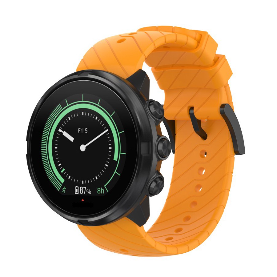 Silikonski pas za uro Suunto 9 "Tire" - oranžen