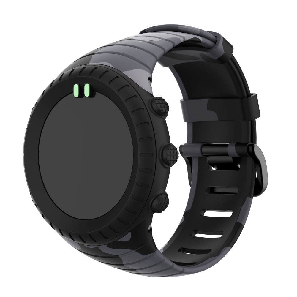 Silikonski pas za uro Suunto Core "Camo X" - črn