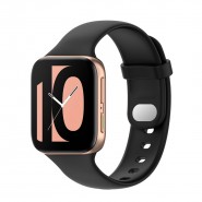 Silikonski pas za uro Oppo Watch 41mm "Silver Dot" - črn