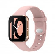 Silikonski pas za uro Oppo Watch 46mm "Silver Dot" - roza