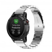 Pas za uro Garmin Approach S60 / Forerunner 945 "Glamour" iz nerjavečega jekla - s priborom za menjavo - srebrn