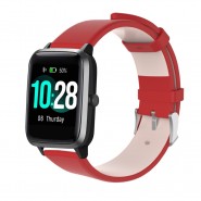 Pas za uro Haylou Solar LS01 "Artificial" iz umetnega usnja - rdeč