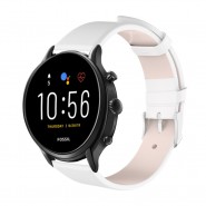 Pas za uro Fossil Gen 5 "Artificial" iz umetnega usnja - bel