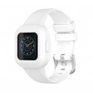 Silikonski pas za uro Garmin Vivofit Jr. 3 "Smooth" - bel