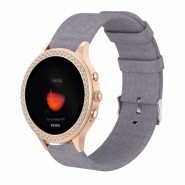 Pas za uro Fossil Gen 4 "Elastic" iz najlona - siv