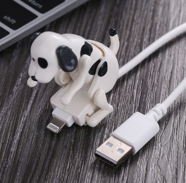 USB-C polnilni kabel za prenos podatkov s premikajočo igračo "DoggyPower" - bel