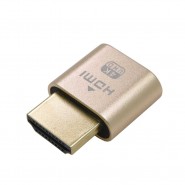 HDMI dummy plug emulator navideznega zaslona "Virtual M" z visoko ločljivostjo 4K UHD - zlate barve
