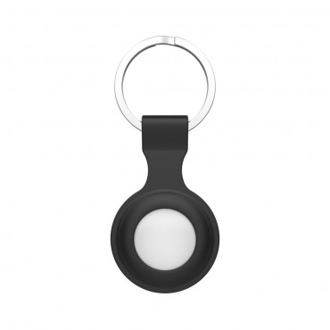 Etui za Apple AirTag in obesek iz silikona "Icon" - črn Etui za Apple AirTag in obesek iz silikona "Icon" - črn