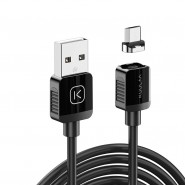 Polnilni kabel "Charge and Shine" z Micro USB magnetno glavo 2A - 1m - črn