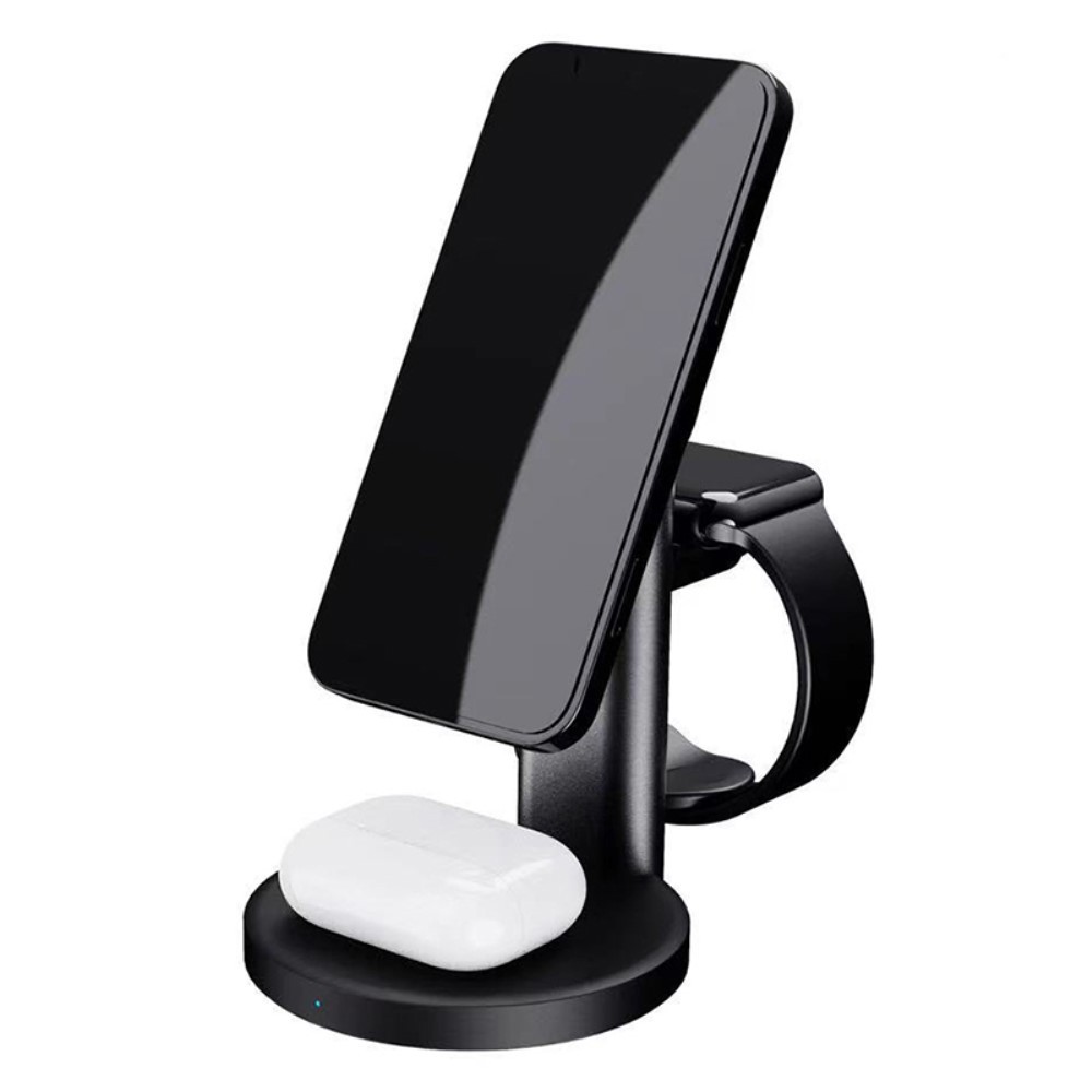 Polnilna postaja 3v1 "Triple Charge" za Apple Watch, AirPods in mobilne naprave z MagSafe tehnologijo - črna