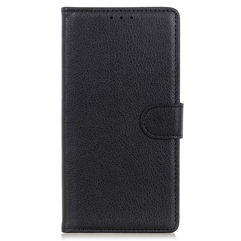 Etui "Litchi" za iPhone 13 Pro - črn