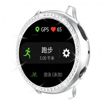 TPU gel ovitek za Samsung Galaxy Watch Active 2 44mm "Rhinestone Decor" - srebrn