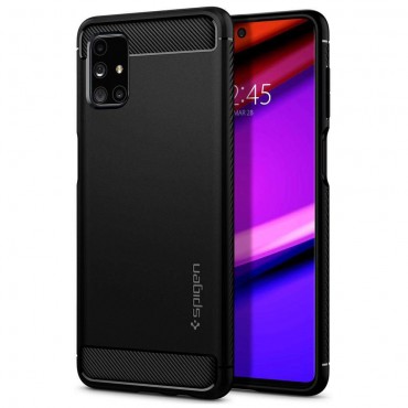 Ovitek Spigen "Rugged Armor" za Samsung Galaxy M51 - black