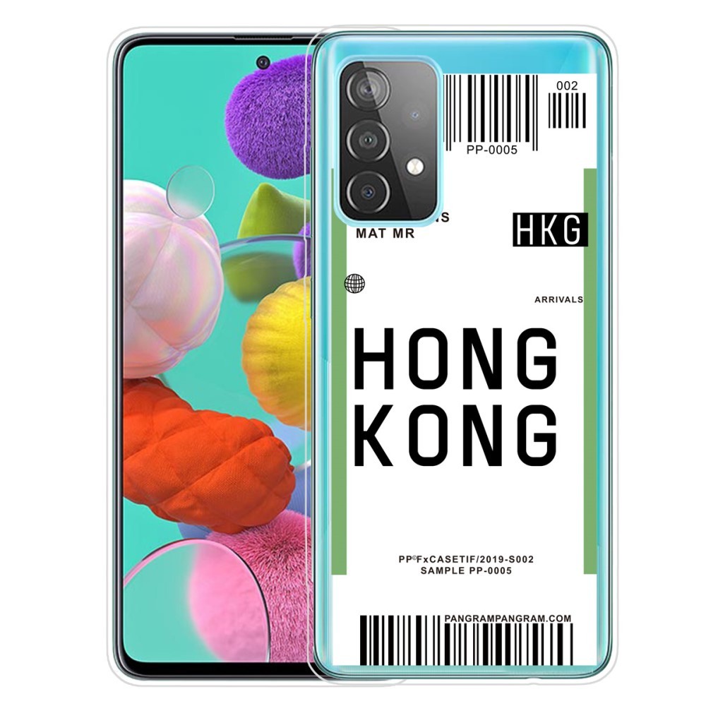 TPU gel ovitek "Plane Ticket" za Samsung Galaxy A72 / Galaxy A72 5G - Hong Kong