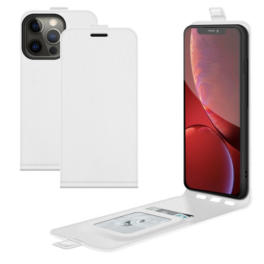 Modni etui "Flip" za iPhone 13 Pro - bel