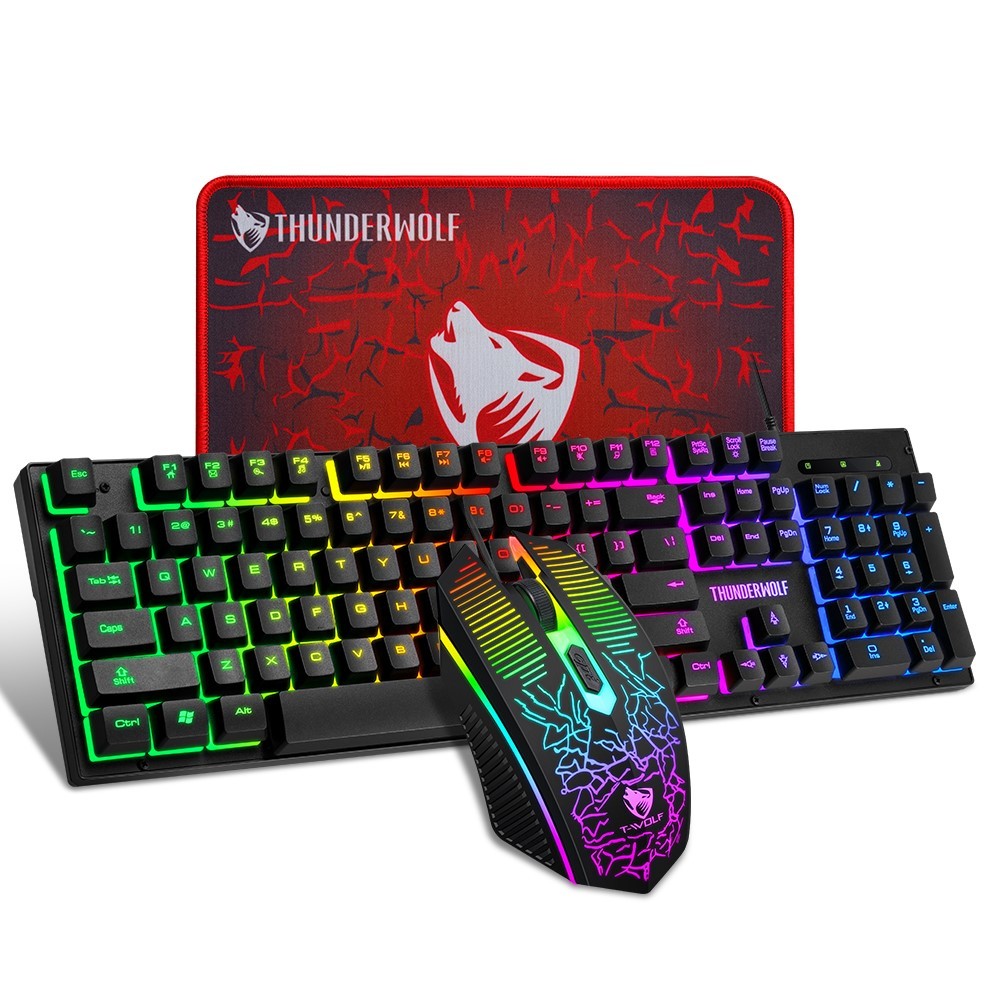 Tipkovnica, miška in podloga za miško "Thunderwolf G31" 3v1 - za prave užitke ob igranju iger in čudovito gaming atmosfero prostora