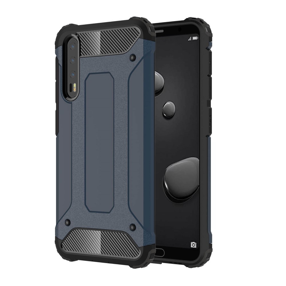 Robusten ovitek "Rock" za Huawei P20 Pro - temno moder