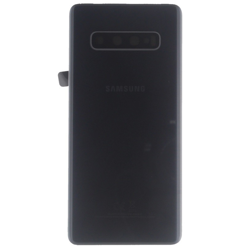 Zadnji pokrov in leča kamere za Samsung Galaxy S10 Plus - črn - AA kakovost