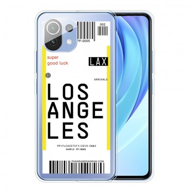 TPU gel ovitek "Plane Ticket" za Xiaomi Mi 11 - Los Angeles