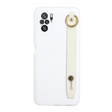 TPU gel ovitek "Handstrap" za Xiaomi Redmi Note 10 / Redmi Note 10S / Poco M5s - bel
