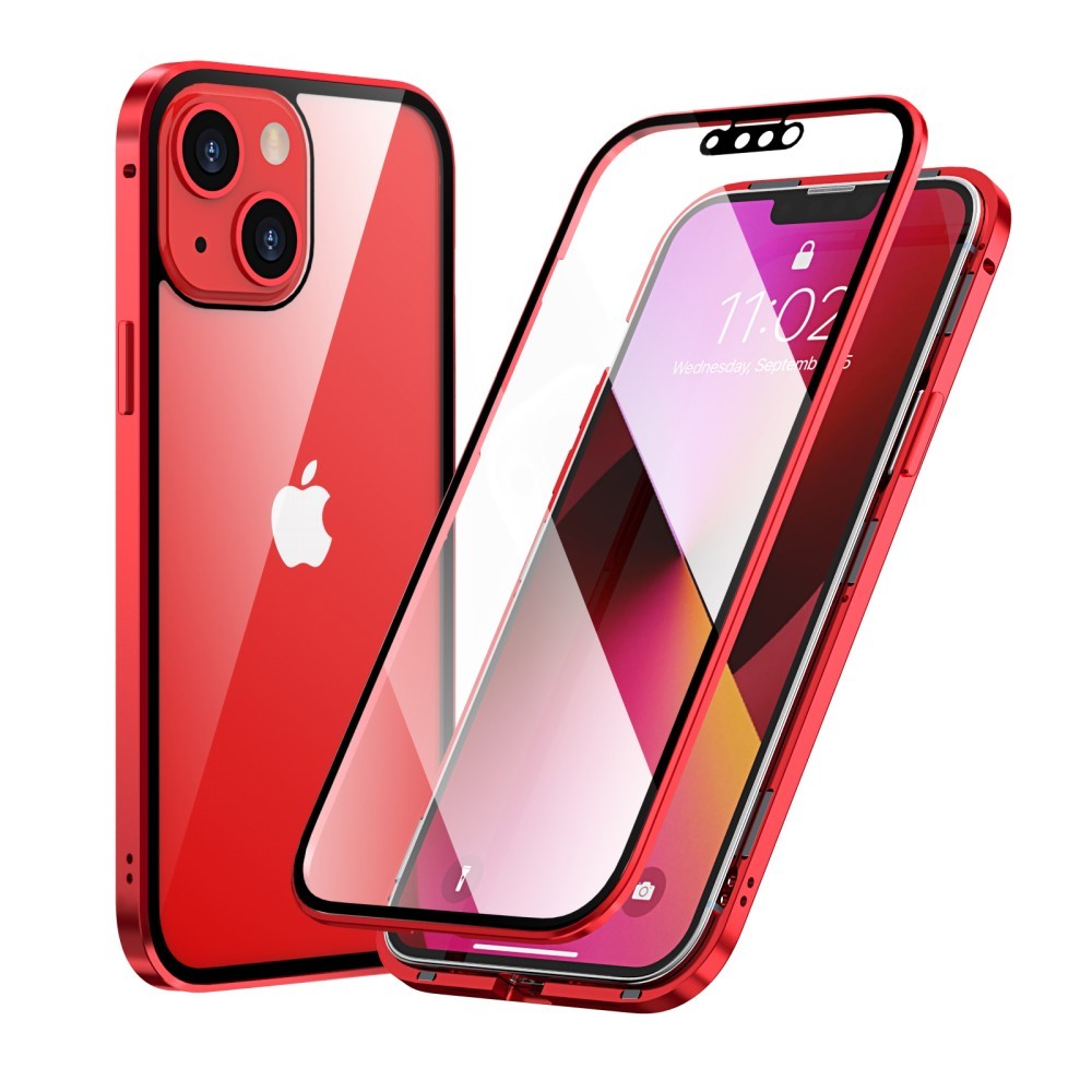 Magnetni Full-body ovitek "Stronghold" za iPhone 13 Mini - rdeč