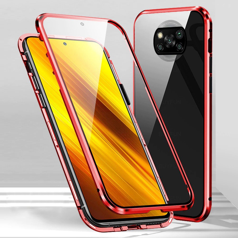 Magnetni Full-body ovitek "Stronghold" za Xiaomi Poco X3 NFC / Poco X3 Pro - rdeč