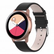 Pas za uro Samsung Galaxy Watch 4 44mm "Genuine Hide" iz pravega usnja - črn