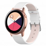 Pas za uro Samsung Galaxy Watch 4 44mm "Genuine Hide" iz pravega usnja - bel