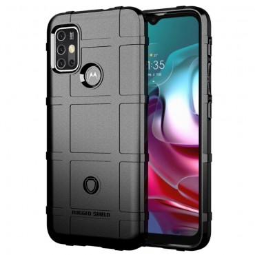 TPU gel ovitek "Square Grid" za Motorola Moto G10 / G20 / G30 - črn