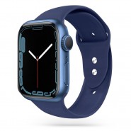 Silikonski pas za uro Apple Watch (42 / 44 / 45 / 49 mm) "Smooth" - moder