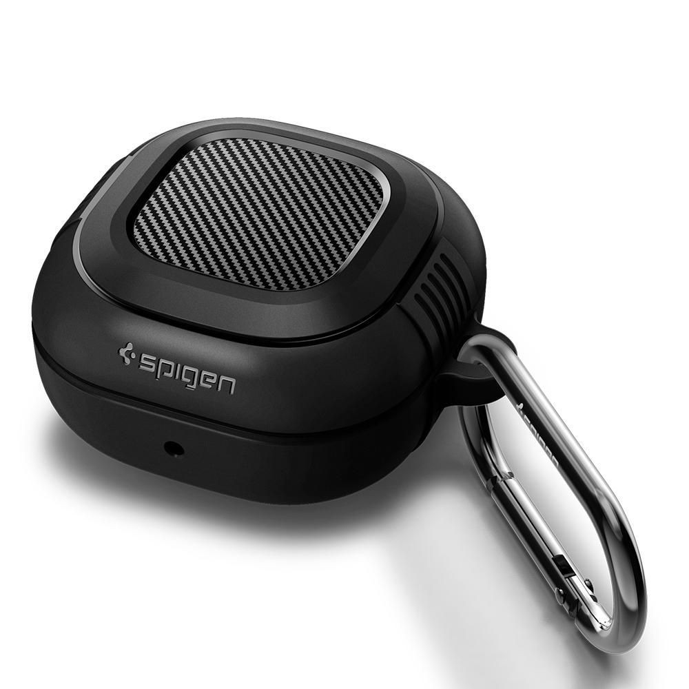 Ovitek Spigen "Rugged Armor" za Samsung Galaxy Buds 2 / Galaxy Buds Pro / Galaxy Buds Live / Galaxy Buds FE - matte black